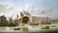 The 'St Albans' Floated Out at Deptford, 1747