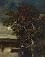 Large Trees at Water's Edge