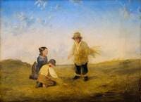 Three Figures Gathering Wheat