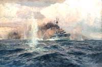 HMS 'Lion' at the Dogger Bank Action