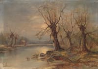River Landscape with a Hut