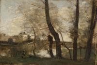 Mantes, the Bridge seen through Trees