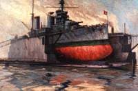 Battle Cruiser HMS 'Princess Royal' in the Floating Dock, Portsmouth