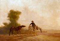 Landscape, Boy with Farm Horses