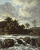Landscape with Waterfall