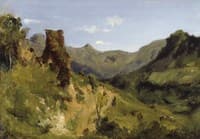 Valley in the Auvergne Mountains
