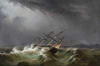 74-Gun Ship in a Storm