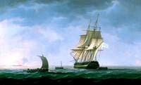 HMS 'Hindostahn' on Fire, Rosas Bay, 2 April 1804