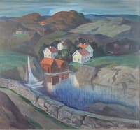 Mountainous Landscape with Houses