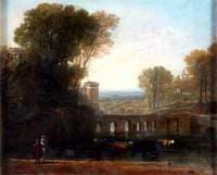 Italian Landscape with Cows Watering
