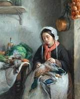 A Cook Plucking a Wild Duck