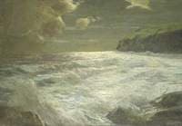 A Coastal View with a Lighthouse