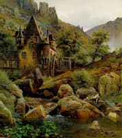 Landscape with a Watermill in Morgenbachtal