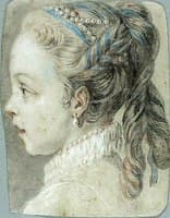 Head of a Young Girl Facing to the Left