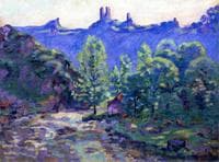 Le moulin Brigand et les ruin du Chateau de Crozant