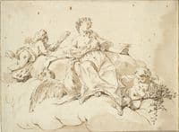 Figure of a Woman with Cupids and Eagle