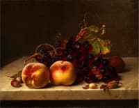 Still-life with Peaches, Grapes and Nuts