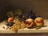 Still-life with Peaches, Grapes and Hazelnuts
