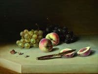 Still-life with Grapes, Peaches and Hazelnut