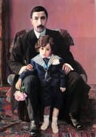 Portrait of A.F. Aziber with His Son