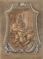Life of St. Gregory - The Clergy of Rome Paying Homage to St. Gregory after His Investiture