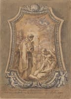 Life of St Gregory - Saint Gregory as Deacon Directing Prayers and Processions for the Cessation of the Plague