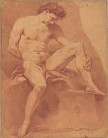 A Seated Male Nude