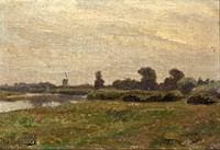 Landscape with windmill in the distance