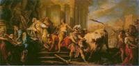 Theseus Taming the Bull of Marathon (Pushkin version)