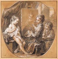 Allegories of Fine Arts as Children - Painting