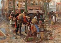 Market on a sunny autumn day