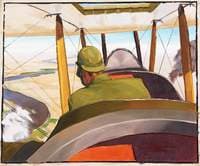 A British Pilot in a BE2c Approaching Hit along the Course of the River Euphrates, July 1919
