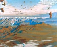 Among the Anti-Aircraft Bursts at 20,000 Feet above the Alps