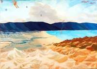 Study for 'The Dead Sea: An Enemy Aeroplane over the Dead Sea, Palestine'