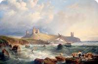 A Cutter in Distress to the South of Dunstanburgh Castle, Northumberland