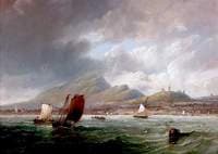 Leith and Edinburgh from the Firth of Forth