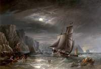 Moonlit Coastal Scene