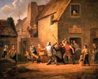 A Brawl Outside an Ale House