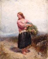 Girl Carrying Hay
