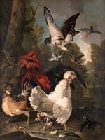 A Falcon Attacking Poultry