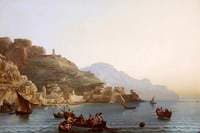 View of Amalfi from the Gulf of Salerno