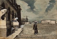 Illustration for Alexander Pushkin's "The Bronze Horseman"