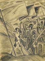 Urbanistic Landscape with Figure