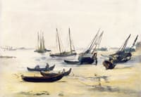 Boats at Low Tide on the Bay of Arachon