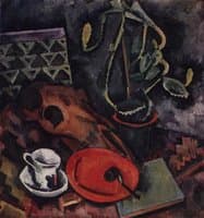Still Life with a Cactus and Horse Skull
