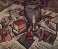 Still Life with Books and Candle