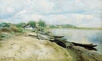 Fishing Village on the Dnieper River