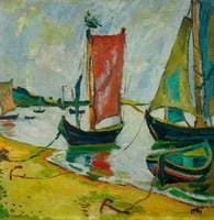 Nidden Coastline with Fishing Boats
