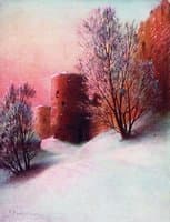 The Koporie Castle in Winter