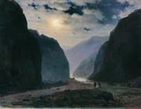 Moonlit Night in the Mountains